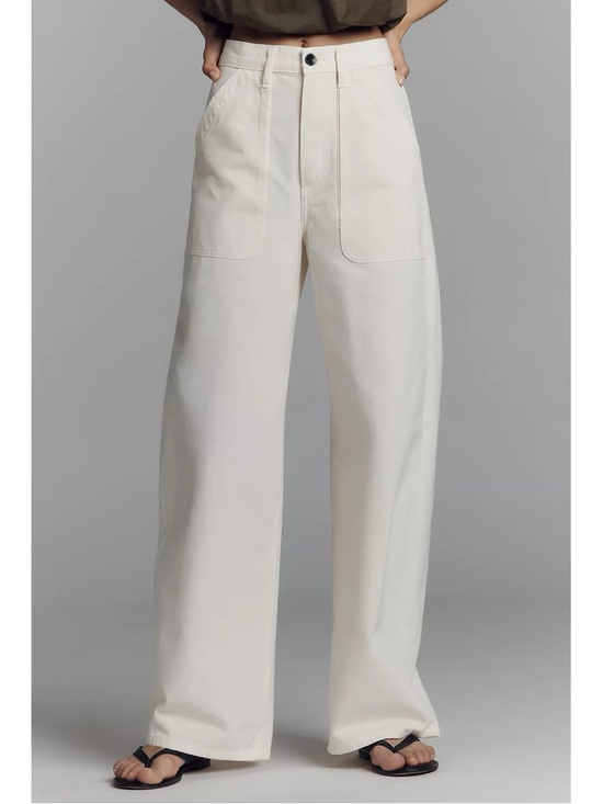 Citizens Of Humanity Denim - NWT Citizens of Humanity Ayla Cargo Wide-Leg Jeans Pashmina White 27